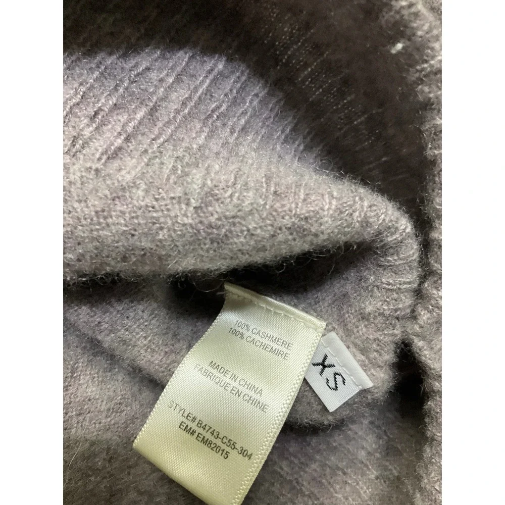 Bella Dahl Women 100% Cashmere Pullover Hoodie Grey Long Sleeve B4743-C55-304 XS